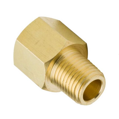FLOFLEX BRASS PIPE FITTING&lt;BR&gt;EXTENSION 1/8&quot; NPT MALE X 1/8&quot; NPT FEMALE NPT